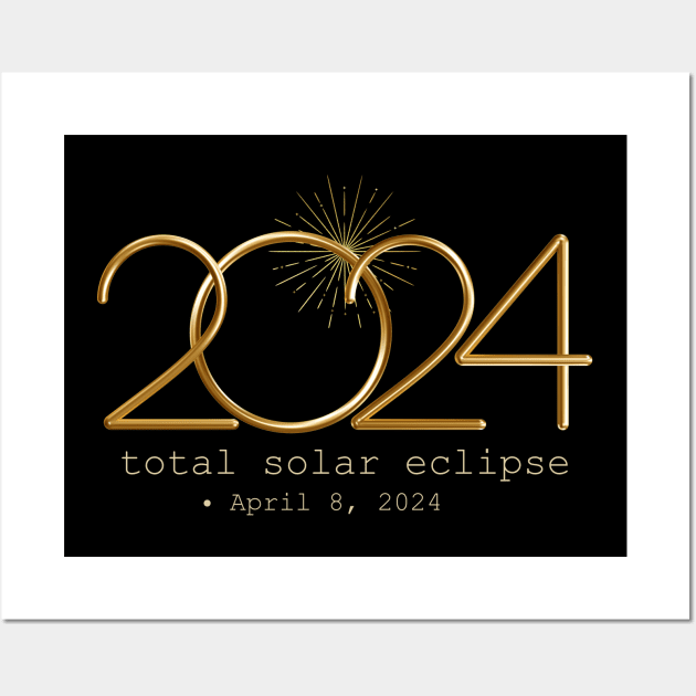 2024 Total Solar Eclipse Wall Art by Etopix